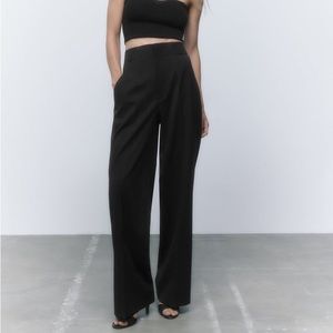COPY - Zara black wide leg, high waisted pants. NWT.